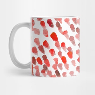 Imperfect brush strokes - red Mug